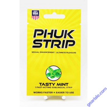 Phuk Strip Tasty Mint front view male enhancement strip made in USA