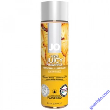 Jo H2O Juicy Pineapple Flavored Personal Water Based Lubricant 4 Oz