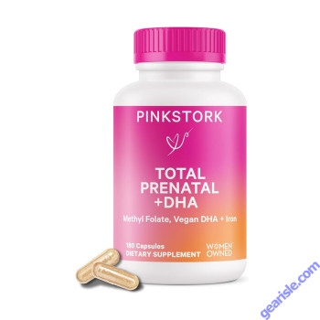 Pink Stork Prenatal Vitamins with DHA, Folate & Iron