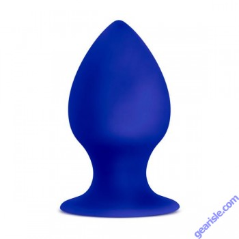 Luxe Rump Rimmer Medium Indigo Silicone Butt Plug 