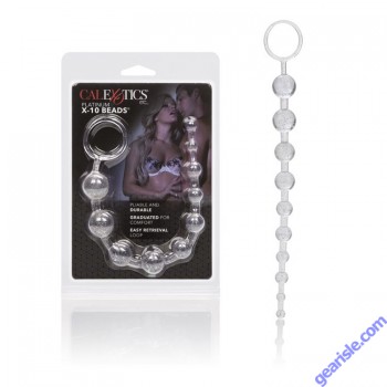 Anal Platinum X-10 Beads Silver Color Cal Exotics 