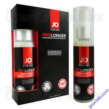 Jo ProLonger Benzocaine Lidocaine Free 2 Oz Delay Desensitizing Gel