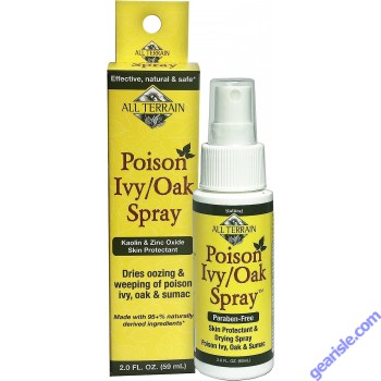 Natural Ingredients Poison Ivy Oak Relief Spray 2oz All Terrain both