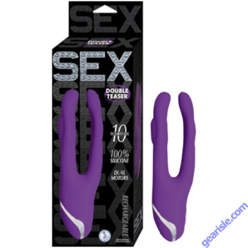 Double Teaser Silicone Dual Motors Purple Sex
