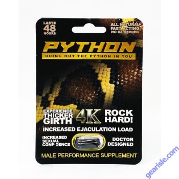Python Black 4K Male Performance Supplement Pill