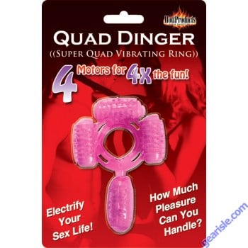 Quad Dinger Super Quad Vibrating Ring 4 Motor for 4X The Fun Toy 