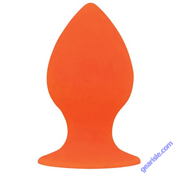 Daddy-O Rooster Medium Silicone Butt Plug Orange