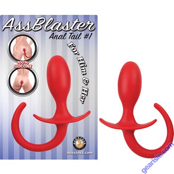 Anal Tail Red Silicone For Him and Her Ass Blaster