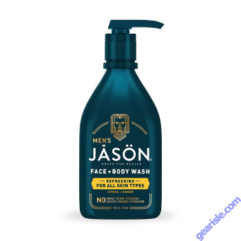 Men Refreshing 2 In 1 Face Body Wash All Skin Types 16 Oz Vegan Jason