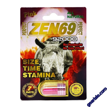 All Natural Perfect Zen69 92000 Male Enhancement Pink Pill