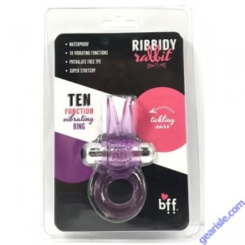 Ribbidy Rabbit Vibration Cock Ring Tickling Ears Purple box