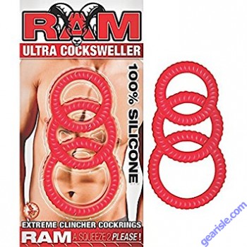 Rings Ultra Cock Sweller Silicone Red RAM