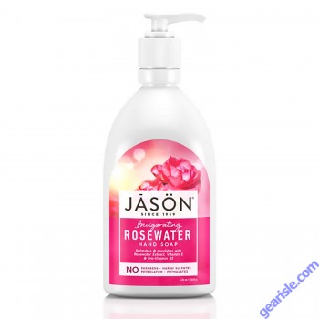 Invigorating Rosewater Hand Soap 16 Oz No Parabens Vegan Jason