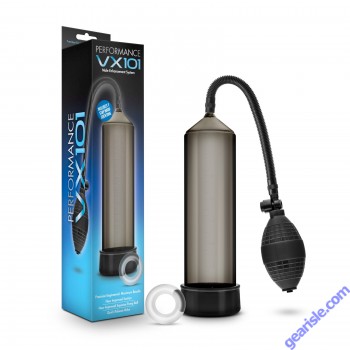 Performance VX101 Male Enhancement Penis Pump Stay Hard Cock Ring both