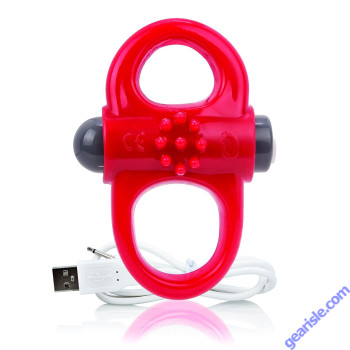 Charged Yoga Double Viberating Cock Ring Red ScreamingO