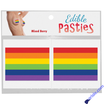 Rainbow Pride Pasties Edible Mixed Berry Flavor LGBTQ Party Kheper