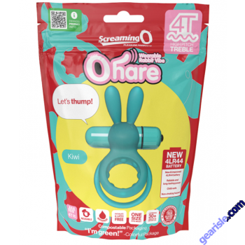 Screaming O 4T Ohare Rabbit Cock Ring 5 Speeds Kiwi 