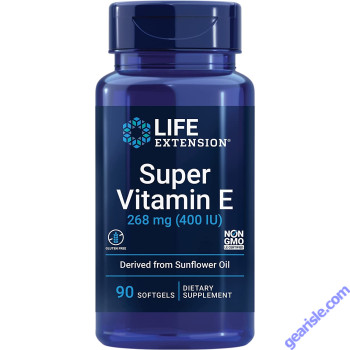 Life Extension Whole Body Health Super Vitamin E 400 IU 90 Softgels bottle
