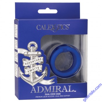 CalExotics Admiral Dual Cock Cage Stretchy Silicone box