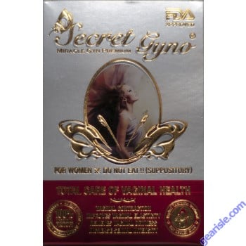 Secret Gyno Miracle Gyn Premium Suppository 10 Pack Women Only front