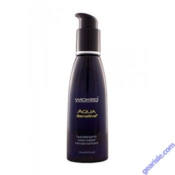 Wicked Aqua Sensitive Hypoallergenic Water Based Intimate Lubricant 4 oz