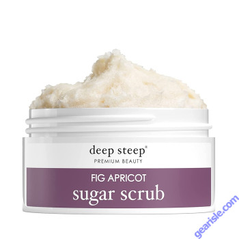 Premium Beauty Fig Apricot Sugar Scrub 8 Oz Vegan Deep Steep