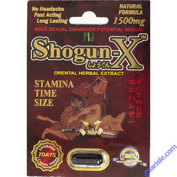 Shogun X 1500mg Male Sexual Enhancer Natural Formula