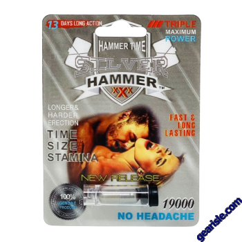Silver Hammer 19000 Triple Maximum Power Male Enhancement Platinum Pill