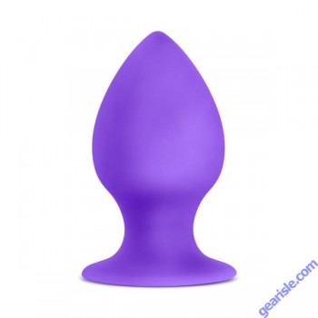 Luxe Rump Rimmer Small Purple Silicone Butt Plug 