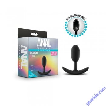 Anal Adventures Platinum Silicone Vibra Slim Plug Small box