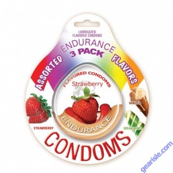 Endurance Assorted 3 Pack of Flavored Lubricated Condom