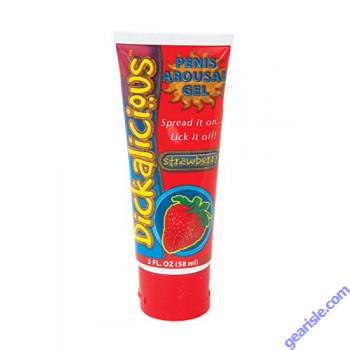 Dickalicious Penis Arousal Gel Strawberry 2 oz