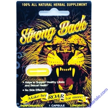 Strong Back Performance Power Longevity Male Enhancement Pill