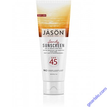 Family Sunscreen SPF 45 Broad Spectrum Water Resistant 4 Oz Jason