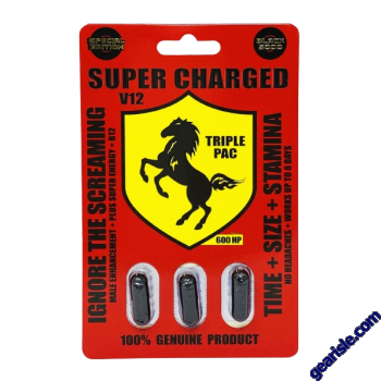 Super Charged 5000 V12 Male Enhancement Triple Black Pills