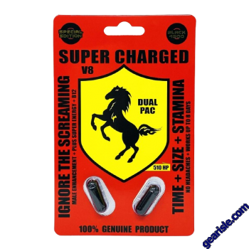 Super Charged 4500 V8 Male Enhancement Double Black Pills