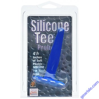 Silicone Tee Probe 4.5 (11.5cm) Blue Color Cal Exotic Novelties