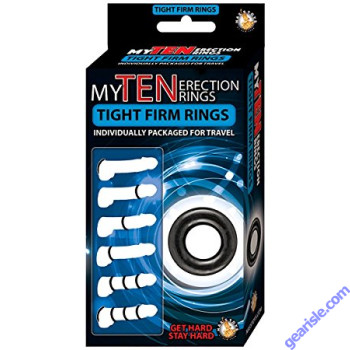 Erection Rings Clear Super Stretchy Pack of 10 My Ten