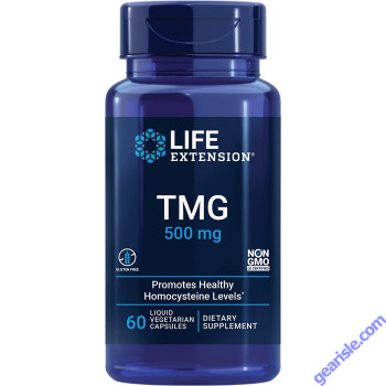 Life Extension Homocysteine Levels Support TMG 500mg bottle