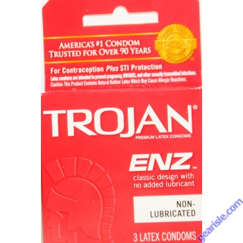 Trojan ENZ Classic Design Non Lubricated Condom 3 Latex Condoms