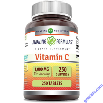 Vitamin C 1000 Mg 250 Tablets Healthy Aging Amazing Formulas