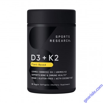 Vegan D3+K2 supplement bottle