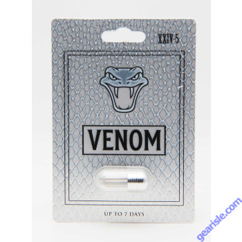 Venom herbal energy capsule close up packaging