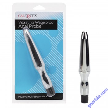 Vibrating Waterproof Anal Probe Silver Cal Exotics