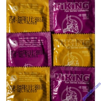 12 Viking Fun Series Ultra Quality Latex Condom Single Packs