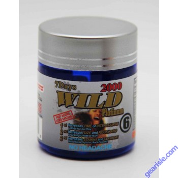 Wild Platinum 2000mg Triple Maximum Male Enhancer 6 Pill Bottle