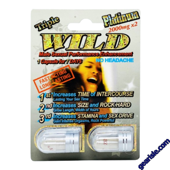 Wild Double Platinum 2000mg Triple Maximum Male Enhancement Pills