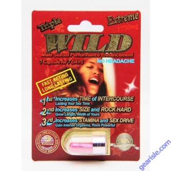 Triple Maximum Wild Extreme 1750mg Male Enhancement Red Pill