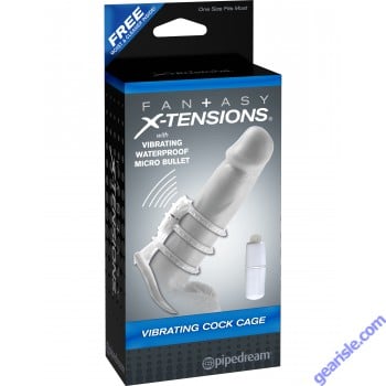 Fantasy X-tensions Vibrating Cock Cage Waterproof Bullet Toy