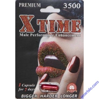 X Time Premium Male Performance Enhancement 3500 1 Capsule for 7 Days by N & S Check, Inc.